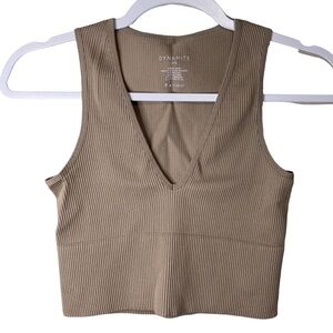 Dynamite - Nude Ribbed Crop top - Size Small